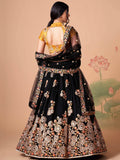 Magnificent Black Mirror Work Net Party Wear Lehenga choli - Zeel Clothing