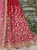 Maroon Applique Embroidery work Banglory Silk Lehenga Choli - Zeel Clothing