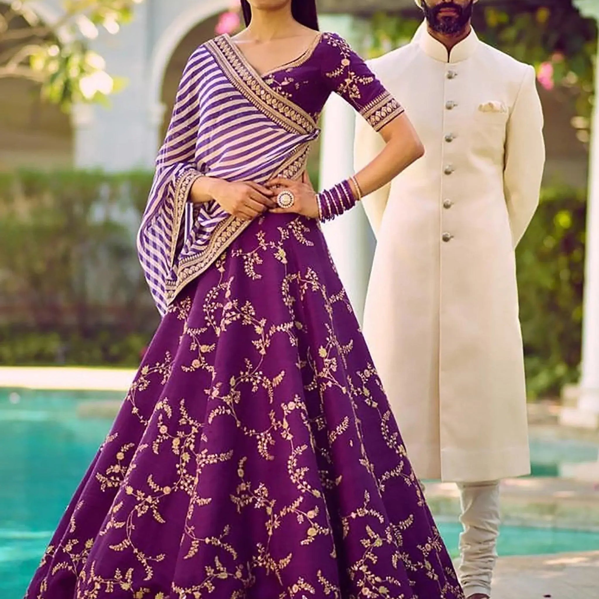 Marvellous Purple Color Bridalwear Embroidered Lehenga Choli - Zeel Clothing