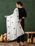 Marvelous Black Embroidered Rayon Traditional Pant Suit With Dupatta - Zeel Clothing