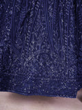 Marvelous Blue Sequins Georgette Engagement Wear Lehenga Choli - Zeel Clothing