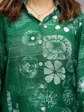 Marvelous Green Printed Muslin Silk Office Wear Co-Ord Set - Zeel Clothing