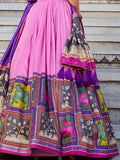 Marvelous Light Pink Kalamkari Print Tussar Silk Function Wear Lehenga Choli - Zeel Clothing