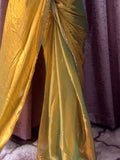 Marvelous Mehendi Two Tone Silk Festival Wear Saree With Blouse - Zeel Clothing