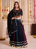Marvelous Multi-Color Cotton Lehenga With Multi Thread Work Blouse