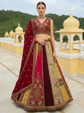 Marvelous Multi-Color Patch Work Silk Designer Lehenga Choli With Dupatta