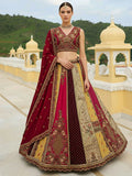 Marvelous Multi-Color Patch Work Silk Designer Lehenga Choli With Dupatta