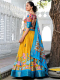 Marvelous Mustard Yellow Printed Silk Event Wear Lehenga Choli - Zeel Clothing