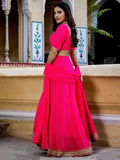Marvelous Pink Laheriya Print Georgette Designer Lehenga Choli - Zeel Clothing