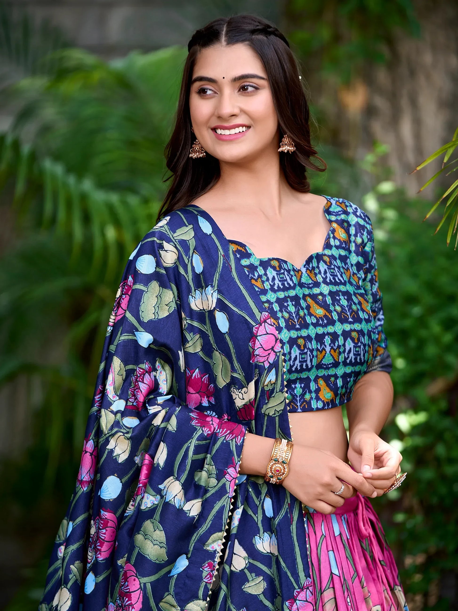 Marvelous Pink Patola Printed Silk Traditional Lehenga Choli - Zeel Clothing