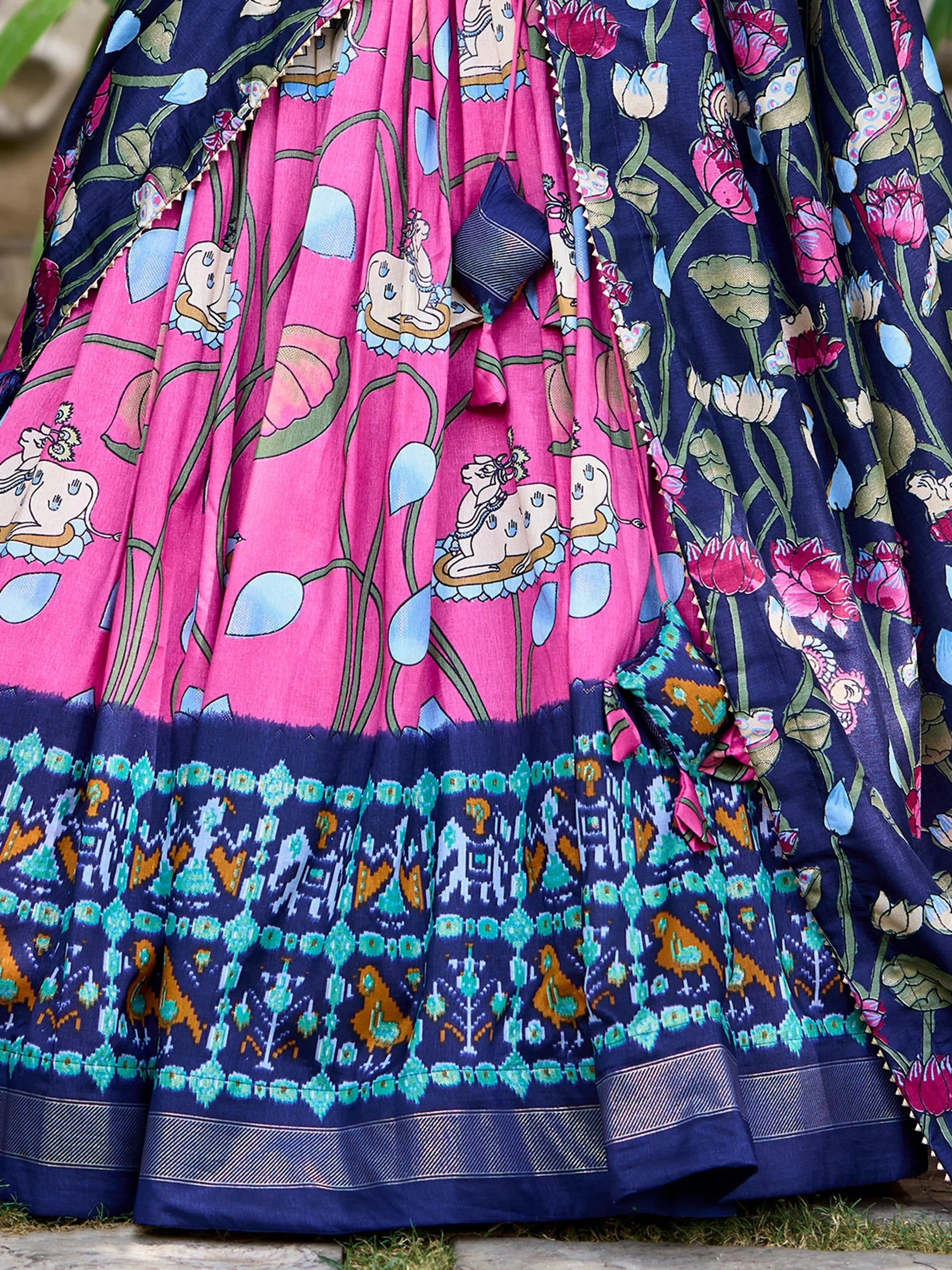 Marvelous Pink Patola Printed Silk Traditional Lehenga Choli - Zeel Clothing