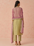 Marvelous Pista Green Floral Embroidered Silk Festival Wear Pant Suit - Zeel Clothing
