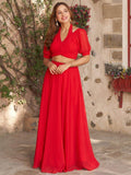 Marvelous Red Georgette Party Wear Lehenga With Designer Crop Top - Zeel Clothing