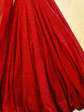 Marvelous Red Sequins Georgette Sangeet Wear Lehenga Choli - Zeel Clothing