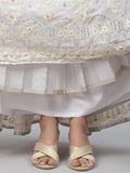 Marvelous White Thread Embroidery Georgette Bridesmaid Lehenga Choli - Zeel Clothing