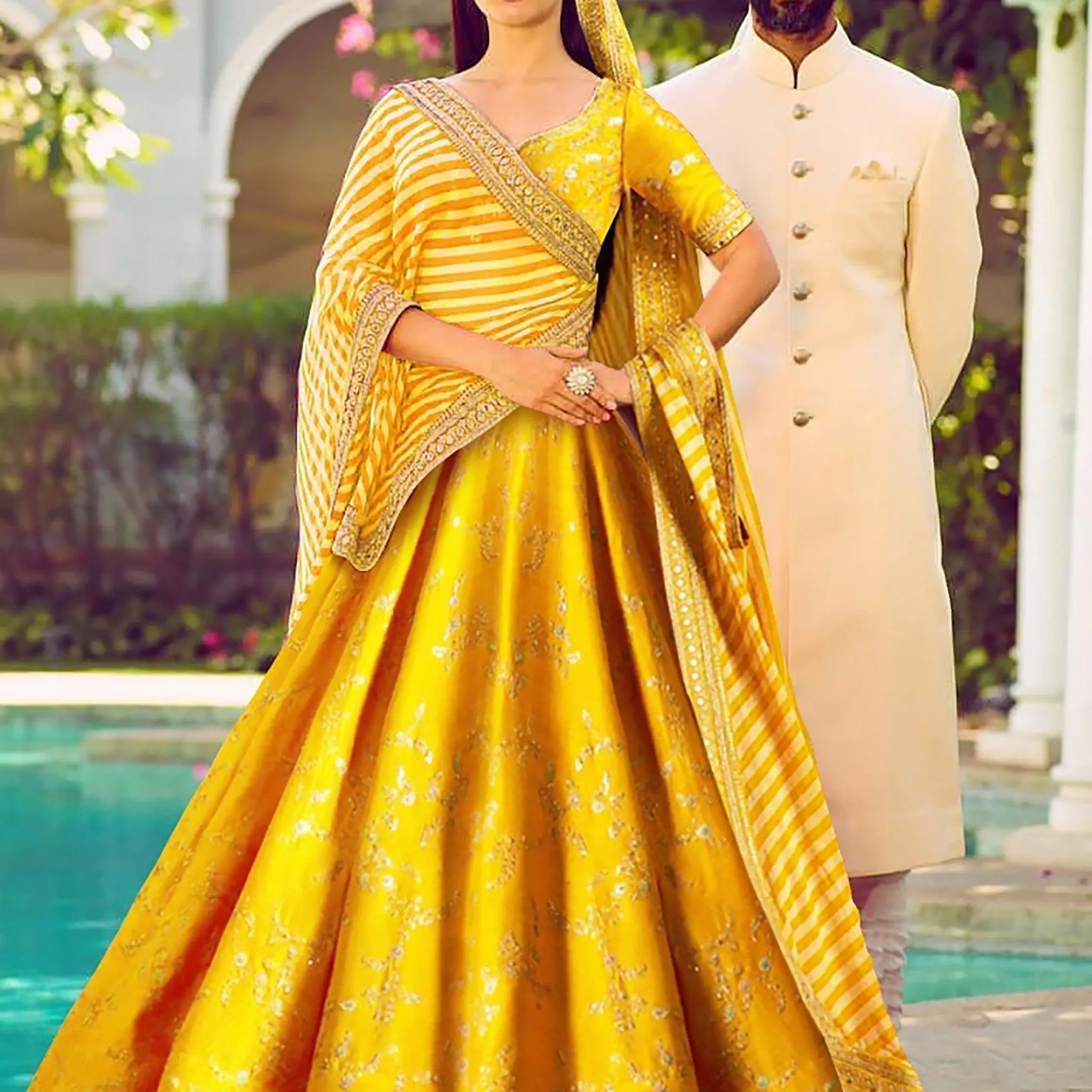 Marvelous Yellow Color Bridalwear Embroidered Lehenga Choli - Zeel Clothing