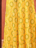 Memorable Yellow Bandhani Print Georgette Navratri Special Gown - Zeel Clothing