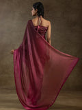 Mesmerizing Magenta Satin Designer Pre-Stitched Saree With Blouse - Zeel Clothing