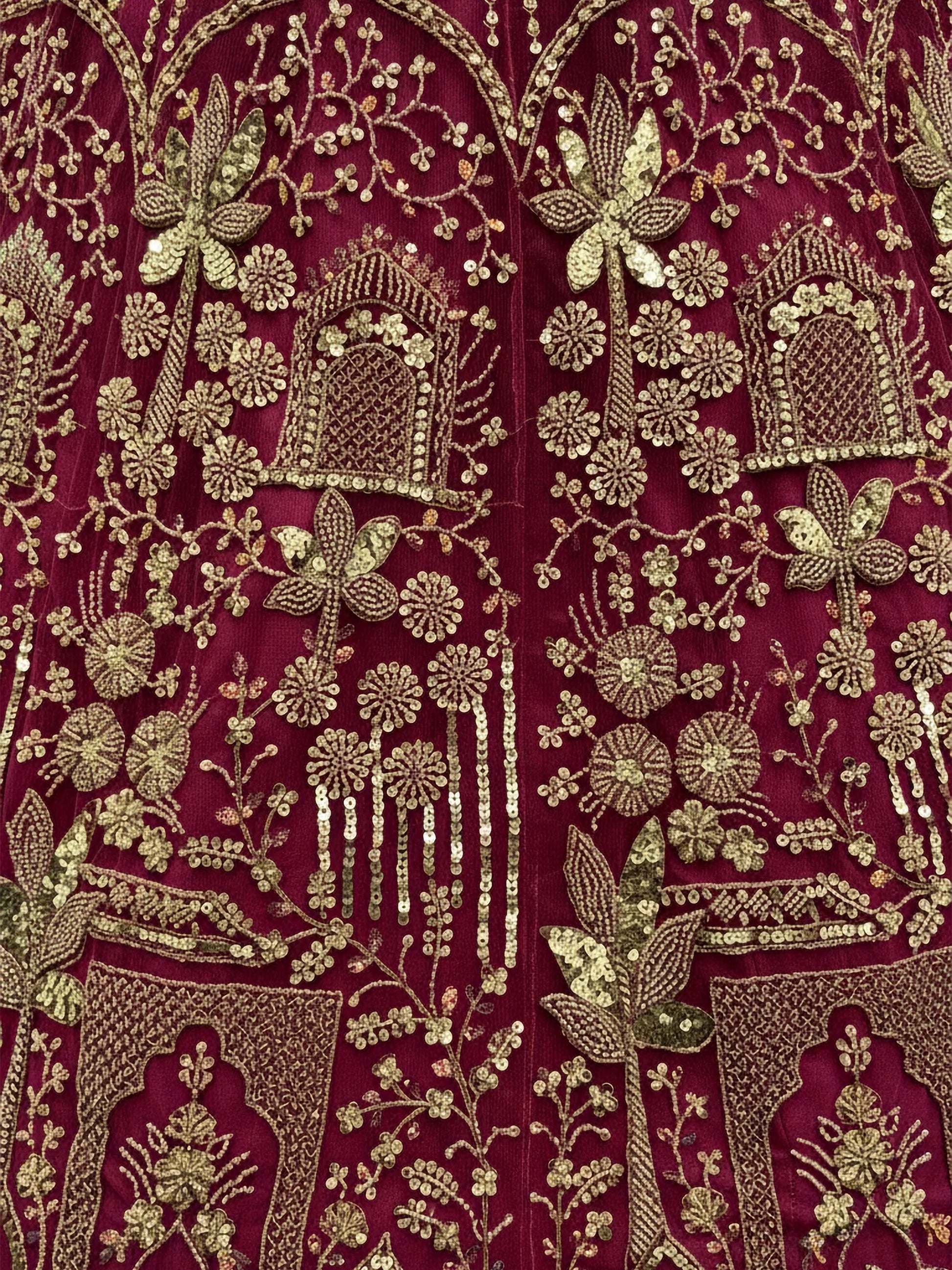 Mesmerizing Maroon Hand Work Net Bridal Lehenga Choli With Dupatta