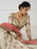 Mesmerizing Off-White Zari Embroidered Silk Lehenga Choli With Dupatta - Zeel Clothing