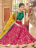 Mesmerizing Pink Sequins Art Silk Reception Wear Lehenga Choli - Zeel Clothing
