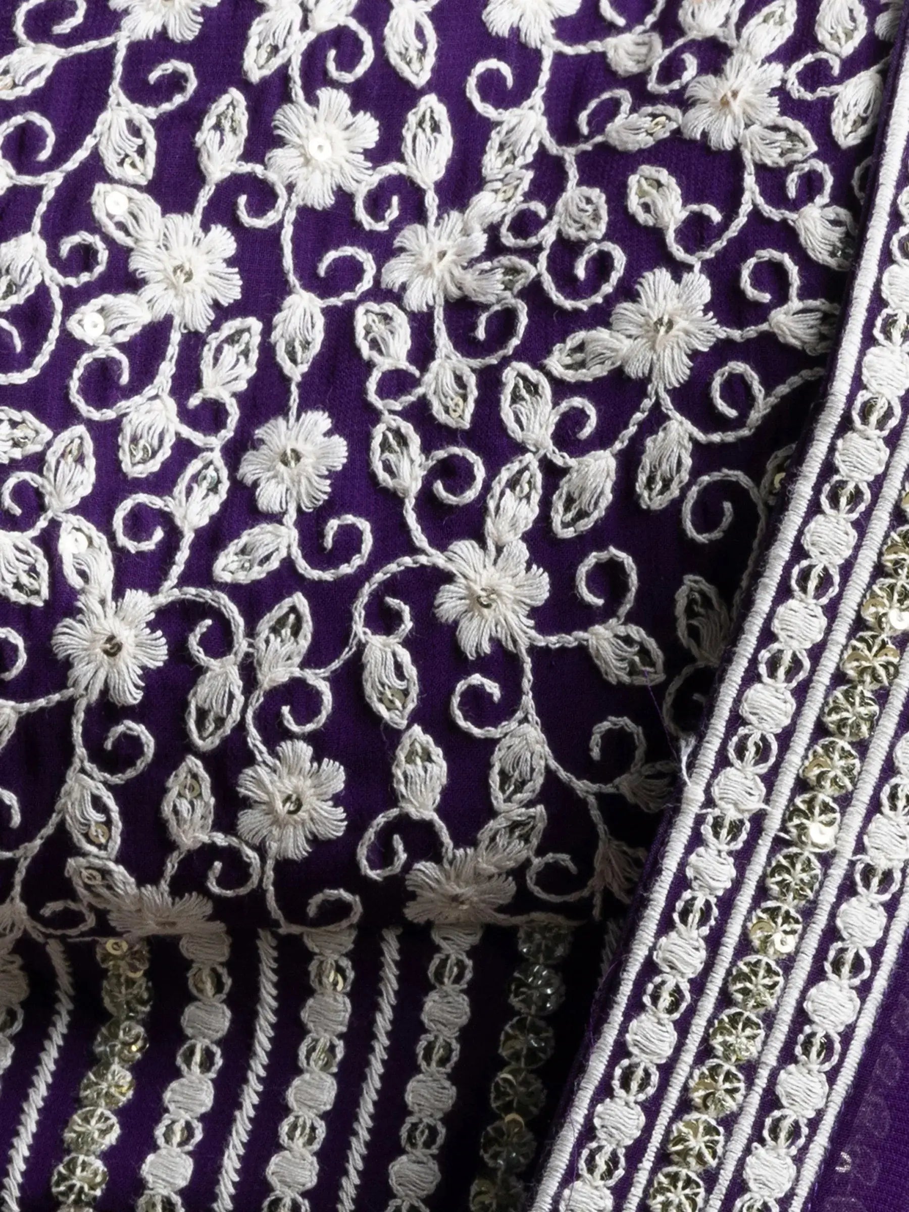 Mesmerizing Purple Thread Work Georgette Engagement Wear Lehenga Choli With Dupatta - Zeel Clothing