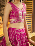 Mesmerizing Rani Zari Embroidery Silk Lehenga Choli With Dupatta - Zeel Clothing