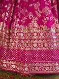 Mesmerizing Rani Zari Embroidery Silk Lehenga Choli With Dupatta - Zeel Clothing