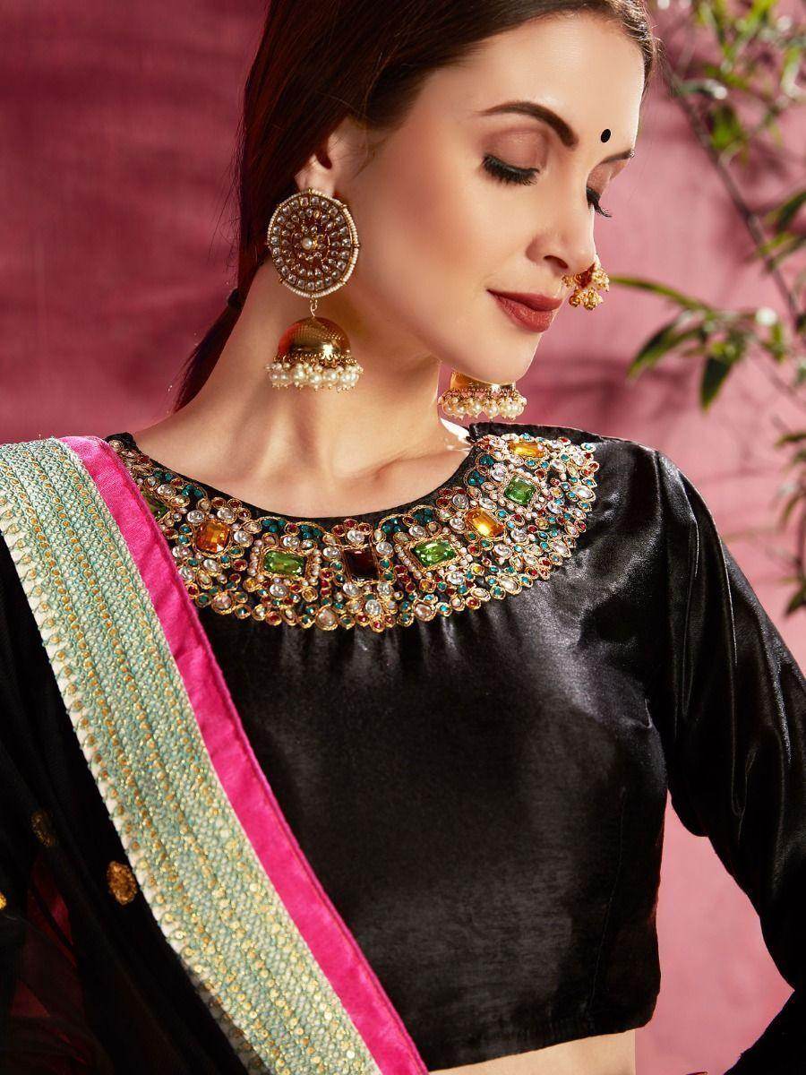 Multi-Color Floral Print Banglori Silk Wedding Wear Lehenga Choli - Zeel Clothing