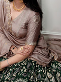 Outstanding Green Kalamkari Silk Wedding Wear Lehenga Choli