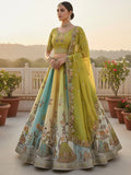 Notable Green Thread Embroidered Silk Bridesmaid Lehenga With Blouse