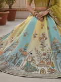 Notable Green Thread Embroidered Silk Bridesmaid Lehenga With Blouse