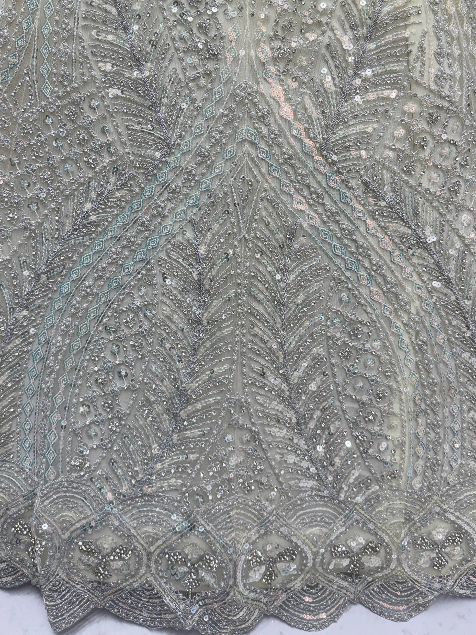 Notable White Embroidered Net Function Wear Lehenga Choli With Dupatta