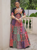 Noteworthy Multi-Color Printed Cotton Navratri Special Lehenga Choli - Zeel Clothing