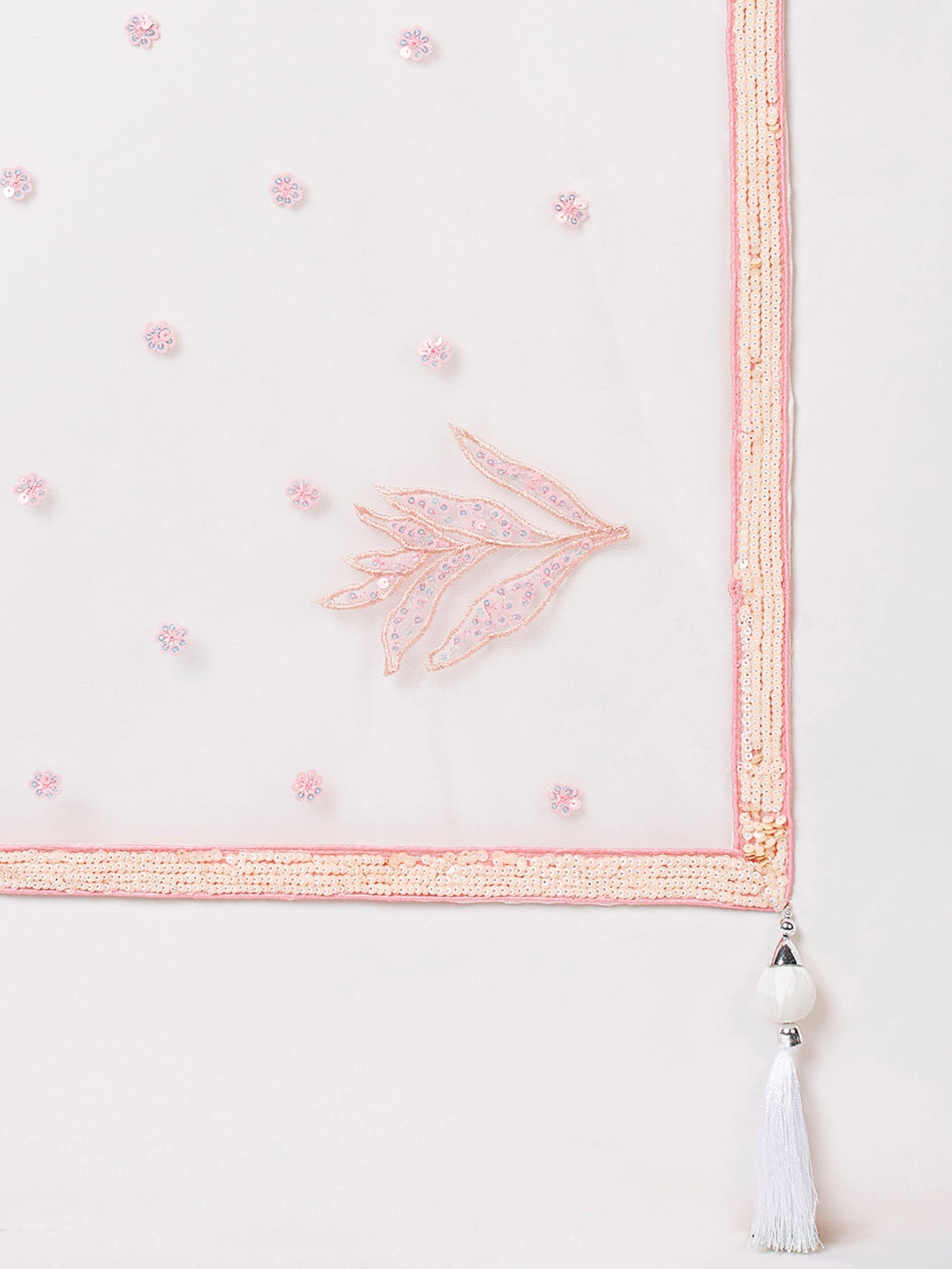 Outstanding Off-White Sequins Net Lehenga Choli With Dupatta