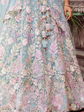 Outstanding Blue Heavy Embroidered Net Engagement Wear Lehenga choli