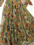 Outstanding Green Digital Printed Georgette Event Wear Gown - Zeel Clothing