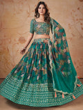 Outstanding Green Digital printed Georgette Mehendi Wear Lehenga Choli - Zeel Clothing
