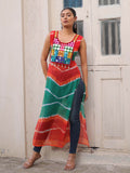 Outstanding Multi-Color Bandhej Print Georgette Traditional Long Kurti - Zeel Clothing