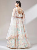 Outstanding Off-White Sequins Net Lehenga Choli With Dupatta - Zeel Clothing
