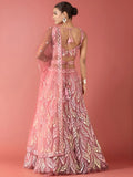 Outstanding Pink Sequins Net Reception Wear Lehenga Choli