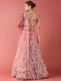 Outstanding Pink Sequins Net Reception Wear Lehenga Choli - Zeel Clothing