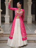 Outstanding Rani Pink Gota Patti Cotton Navratri Wear Lehenga With Kurti - Zeel Clothing
