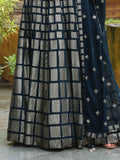 Outstanding Teal Blue Embroidered Georgette Wedding Lehenga Choli - Zeel Clothing