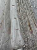 Outstanding White Dori Work Net Event Wear Lehenga Choli With Dupatta