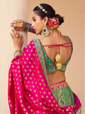 Phenomenal Green Thread Embroidered Banarasi Silk Mehendi Wear Lehenga Choli - Zeel Clothing