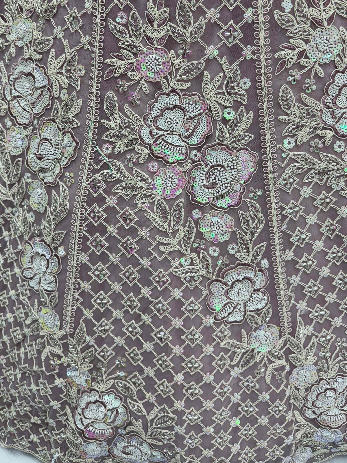 Phenomenal Mauve Bead Work Net Bridesmaid Lehenga Choli With Dupatta - Zeel Clothing
