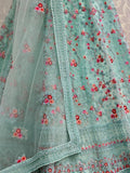 Phenomenal Sky Blue Dori Embroidered Net Engagement Wear Lehenga Choli - Zeel Clothing