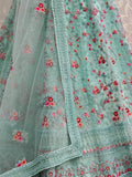 Phenomenal Sky Blue Dori Embroidered Net Engagement Wear Lehenga Choli - Zeel Clothing