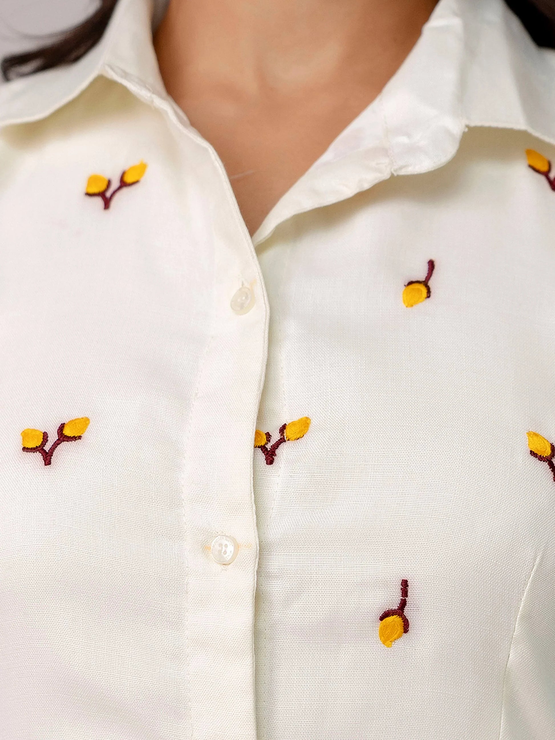 Phenomenal White Embroidered Cotton Festive Wear Kurti - Zeel Clothing